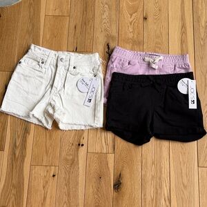 NET Joes Jeans girls shorts sz 5-6 White, lavender, and Black Shorts